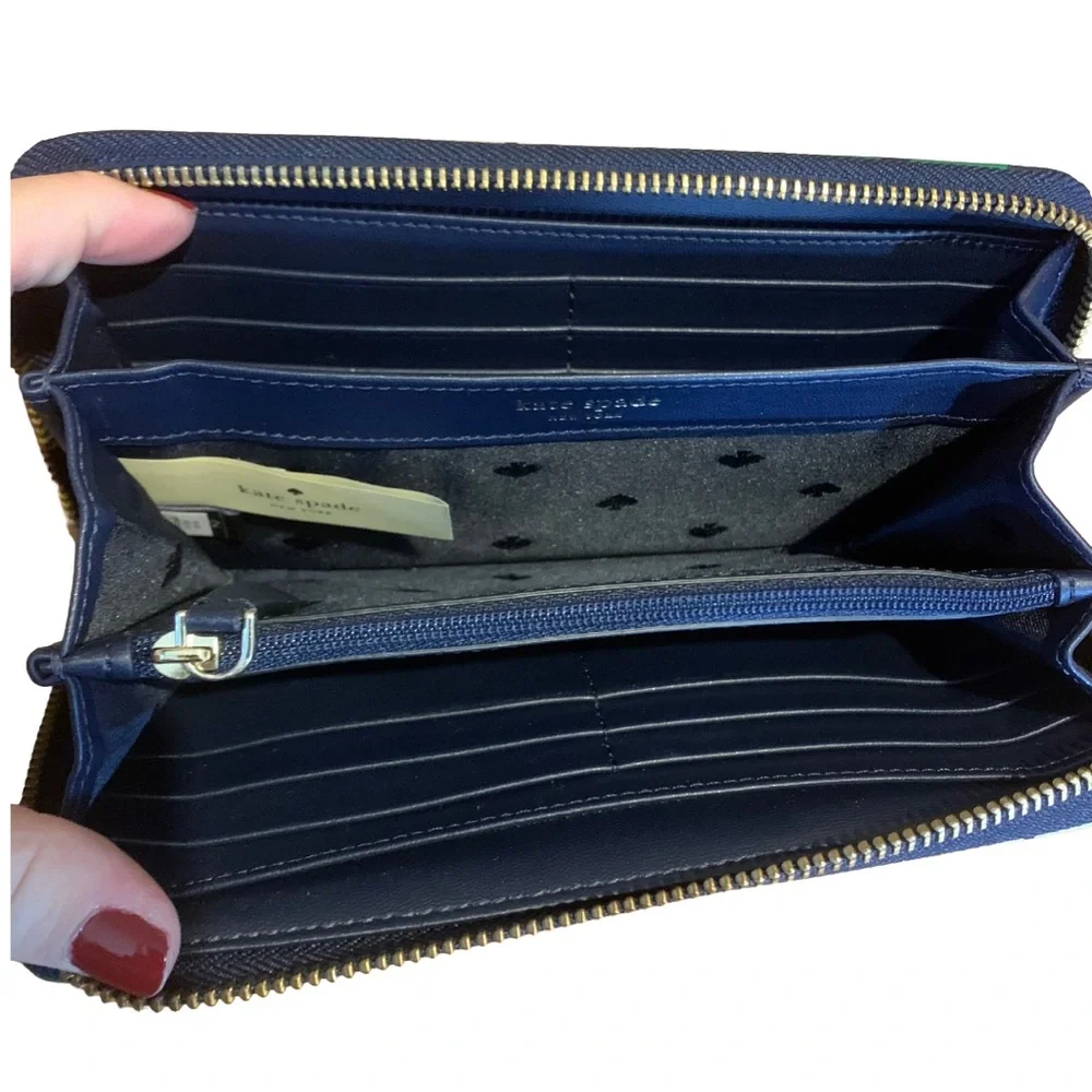 KATE SPADE "DAWN BREEZY" MULTI COLOR FLORAL LARGE CONTINENTAL WALLET - Picture 8 of 13